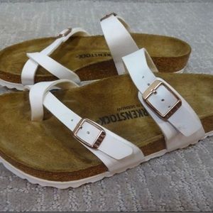 Brand New White Birkenstock Mayari sandals